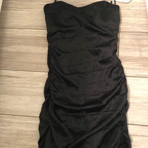 Black silky express dress